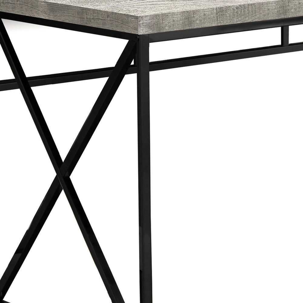 24" Grey Rectangular Computer Desk