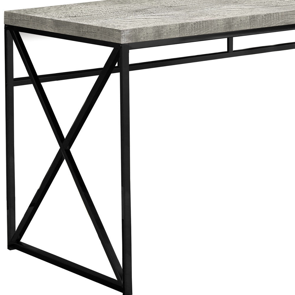 24" Grey Rectangular Computer Desk