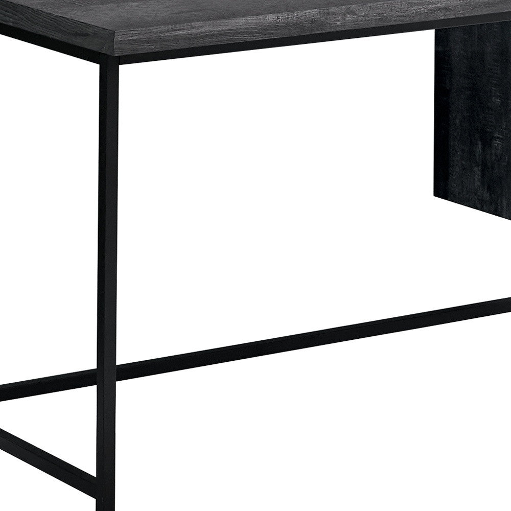 24" Brown Rectangular Computer Desk With Three Drawers
