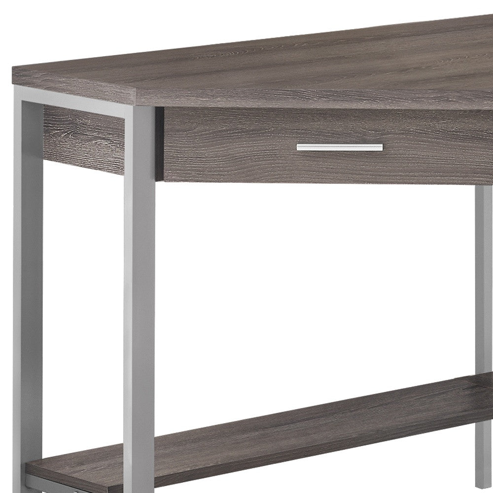 42" Taupe Corner Computer Desk