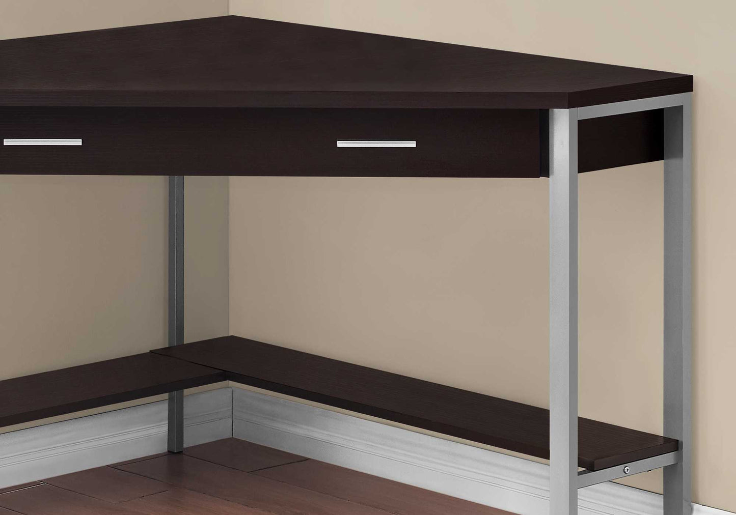 42" Taupe Corner Computer Desk