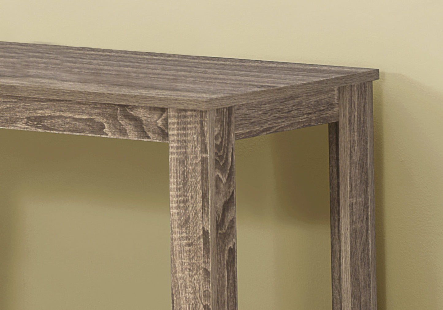 44" Taupe Console Table With Storage