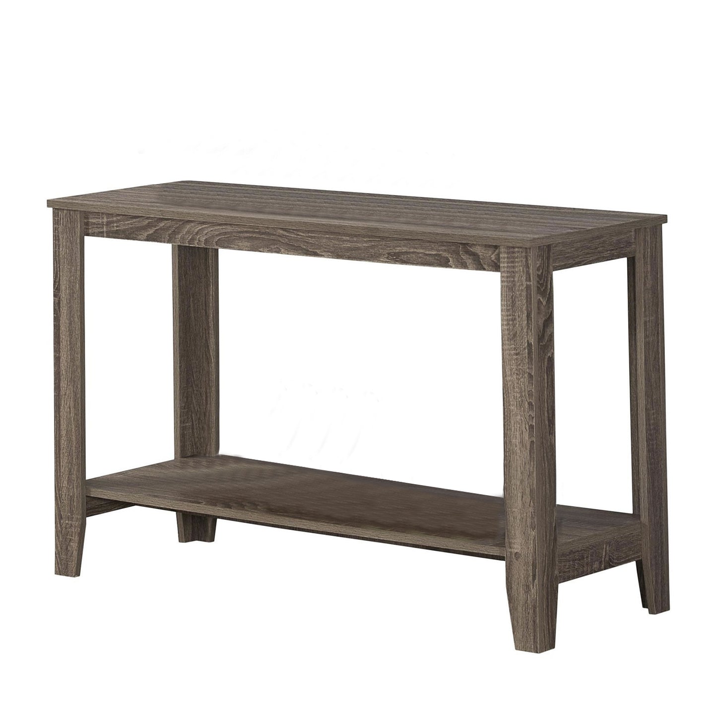 44" Taupe Console Table With Storage