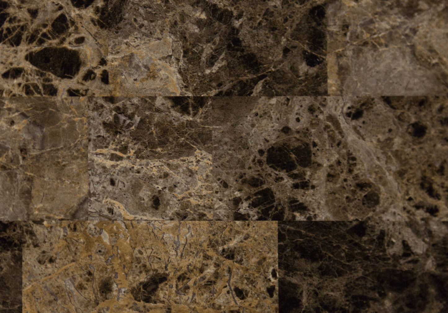 52" Dark Brown And Brown Faux Marble Nested Tables