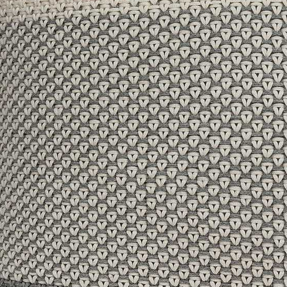 20" X 7" X 20" Transitional Tan Cotton Pillow Cover With Poly Insert
