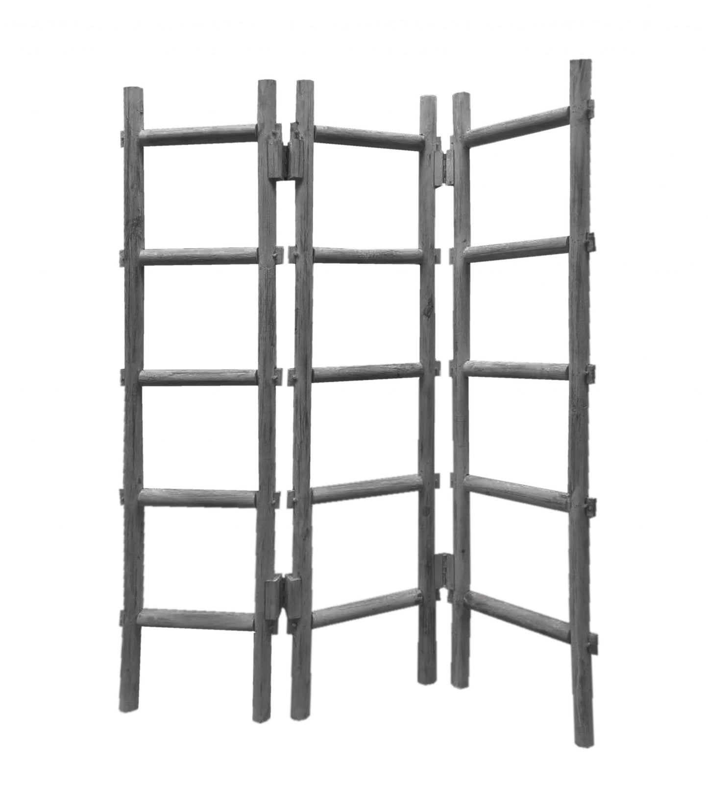 54 X 1.5 X 59 Gray Wood Blanket Rack Screen