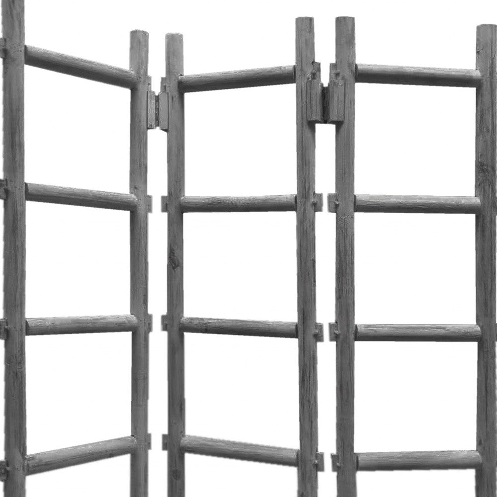 54 X 1.5 X 59 Gray Wood Blanket Rack Screen