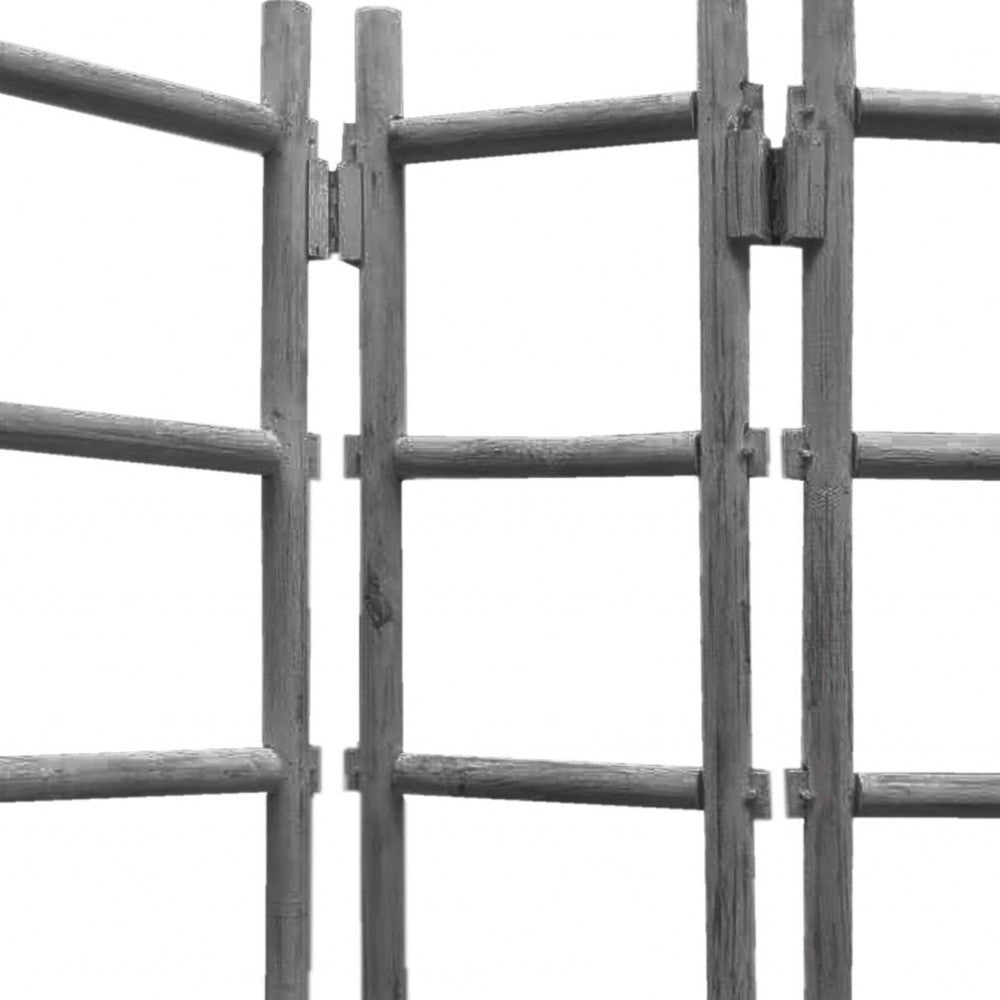 54 X 1.5 X 59 Gray Wood Blanket Rack Screen
