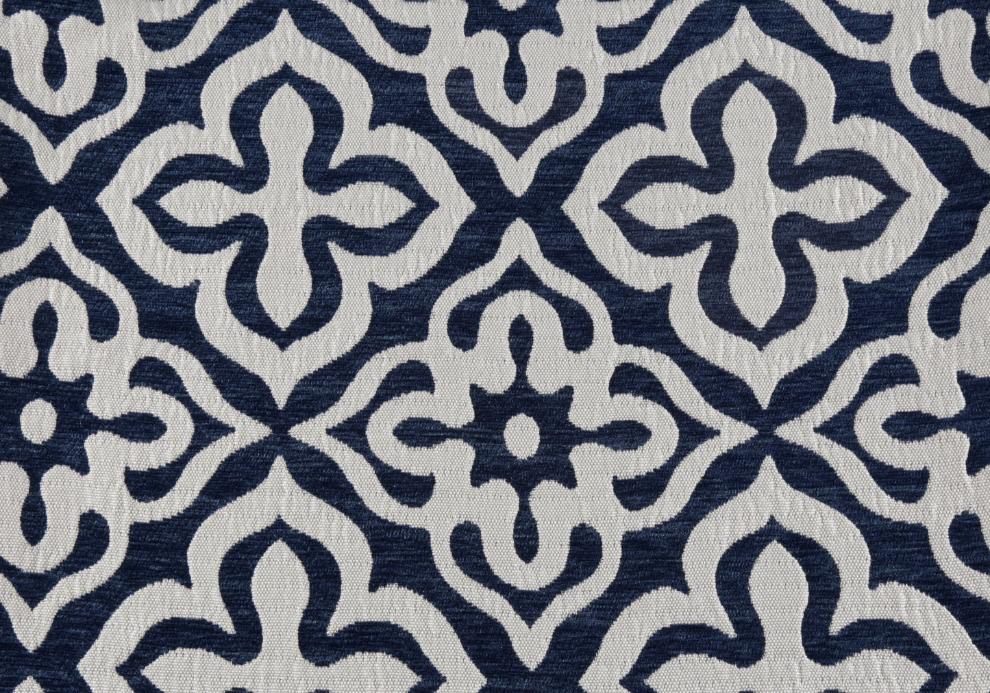 18" X 18" Blue and White Polyester Geometric Zippered Pillow