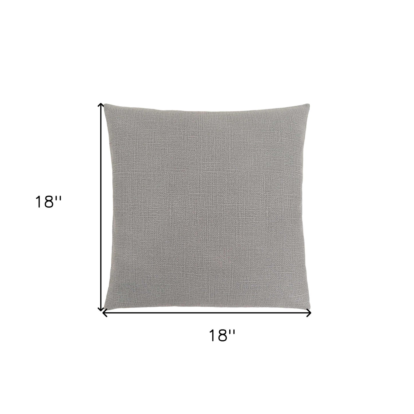 18" X 18" Light Gray Polyester Interlocking Zippered Pillow