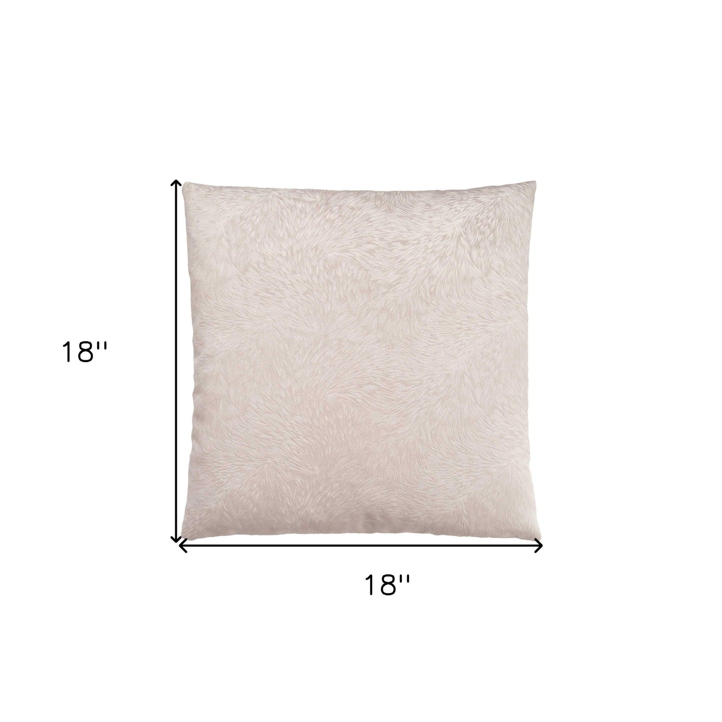 18" X 18" Red Velvet Polyester Feather Zippered Pillow