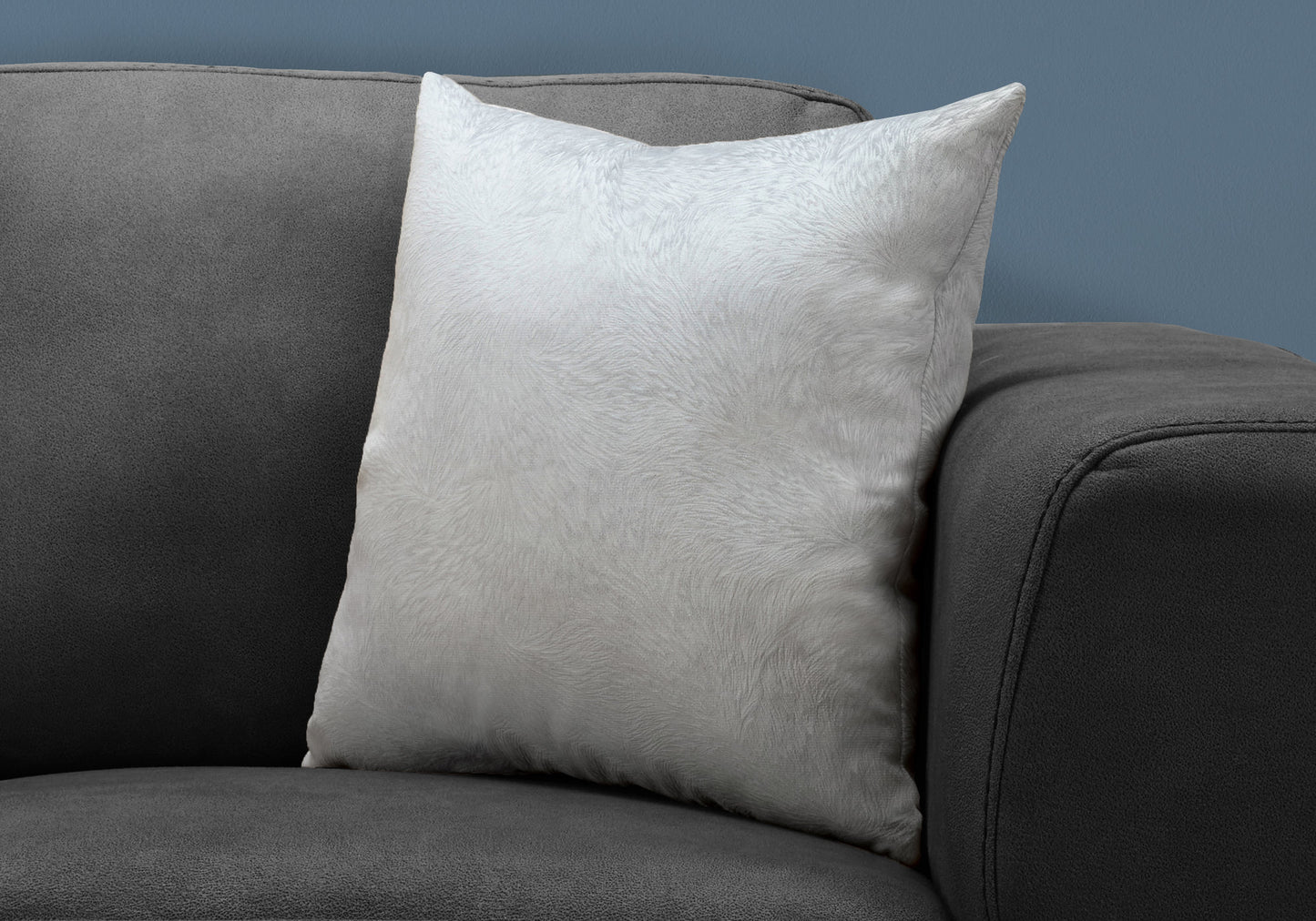 18" X 18" Red Velvet Polyester Feather Zippered Pillow