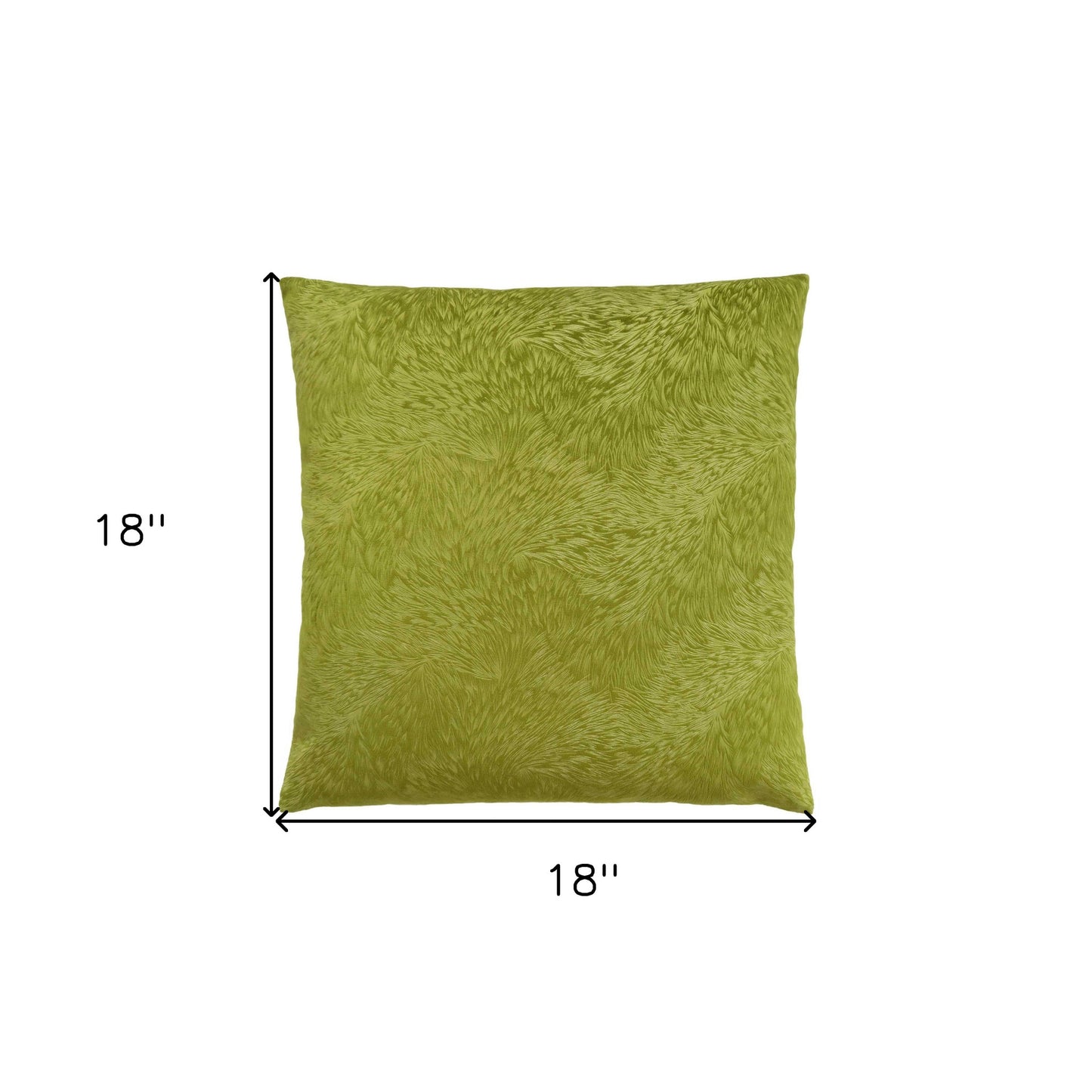 18" X 18" Red Velvet Polyester Feather Zippered Pillow