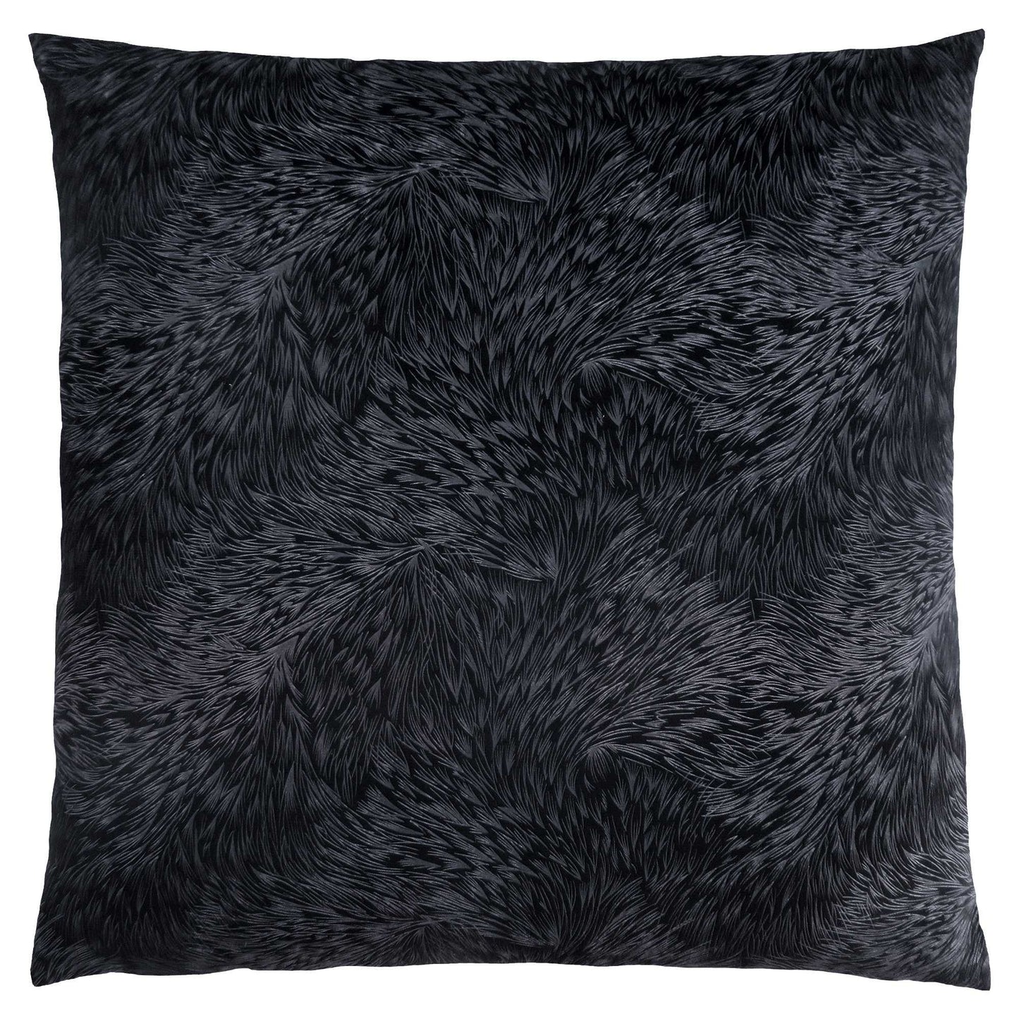 18" X 18" Red Velvet Polyester Feather Zippered Pillow