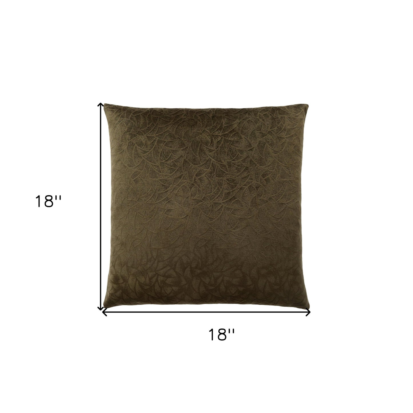 Set Of Two 18" X 18" Light Gray Velvet Polyester Floral Zippered Pillow