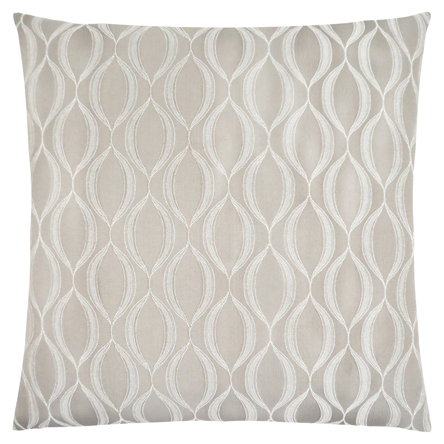 Set Of Two 18" X 18" Taupe Polyester Ogee Zippered Pillow