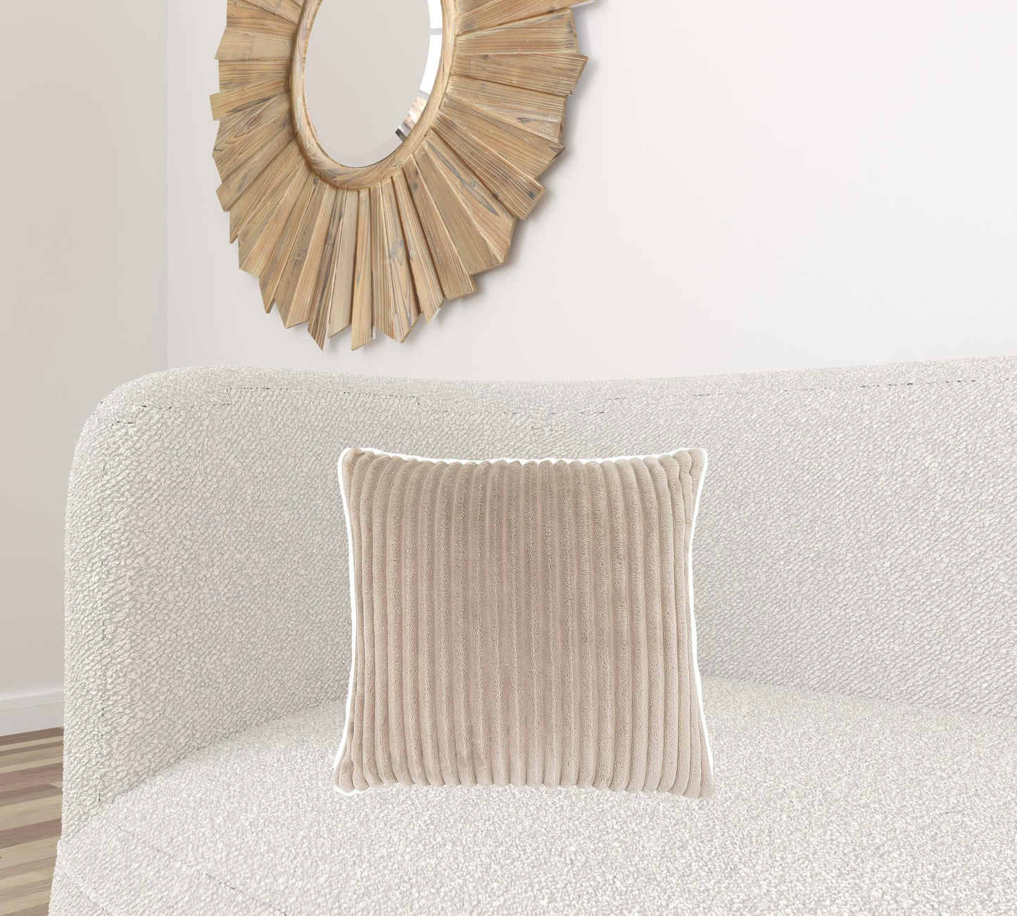 Set Of Two 18" X 18" Black Polyester Ribbed Zippered Pillow