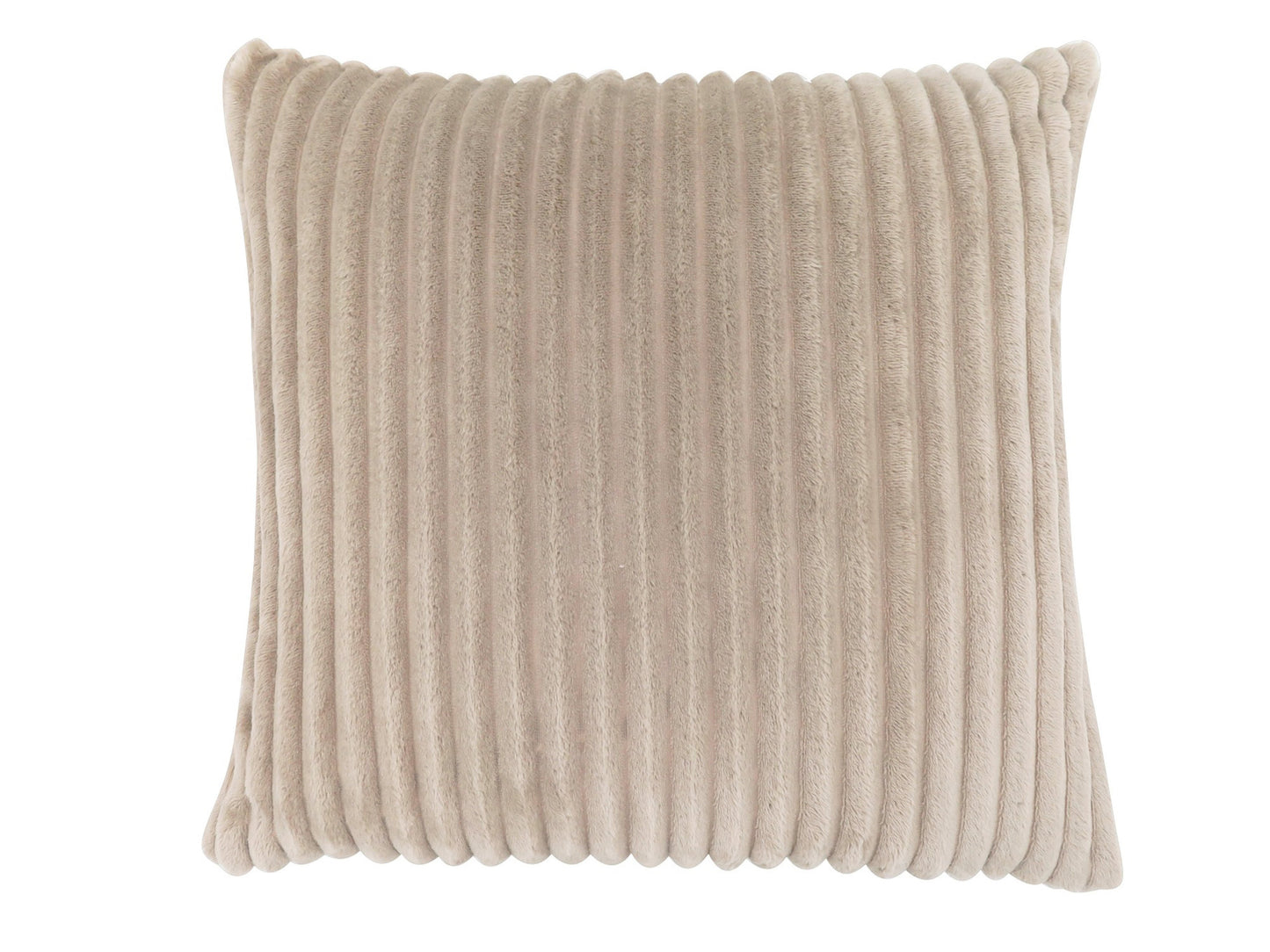 Set Of Two 18" X 18" Black Polyester Ribbed Zippered Pillow