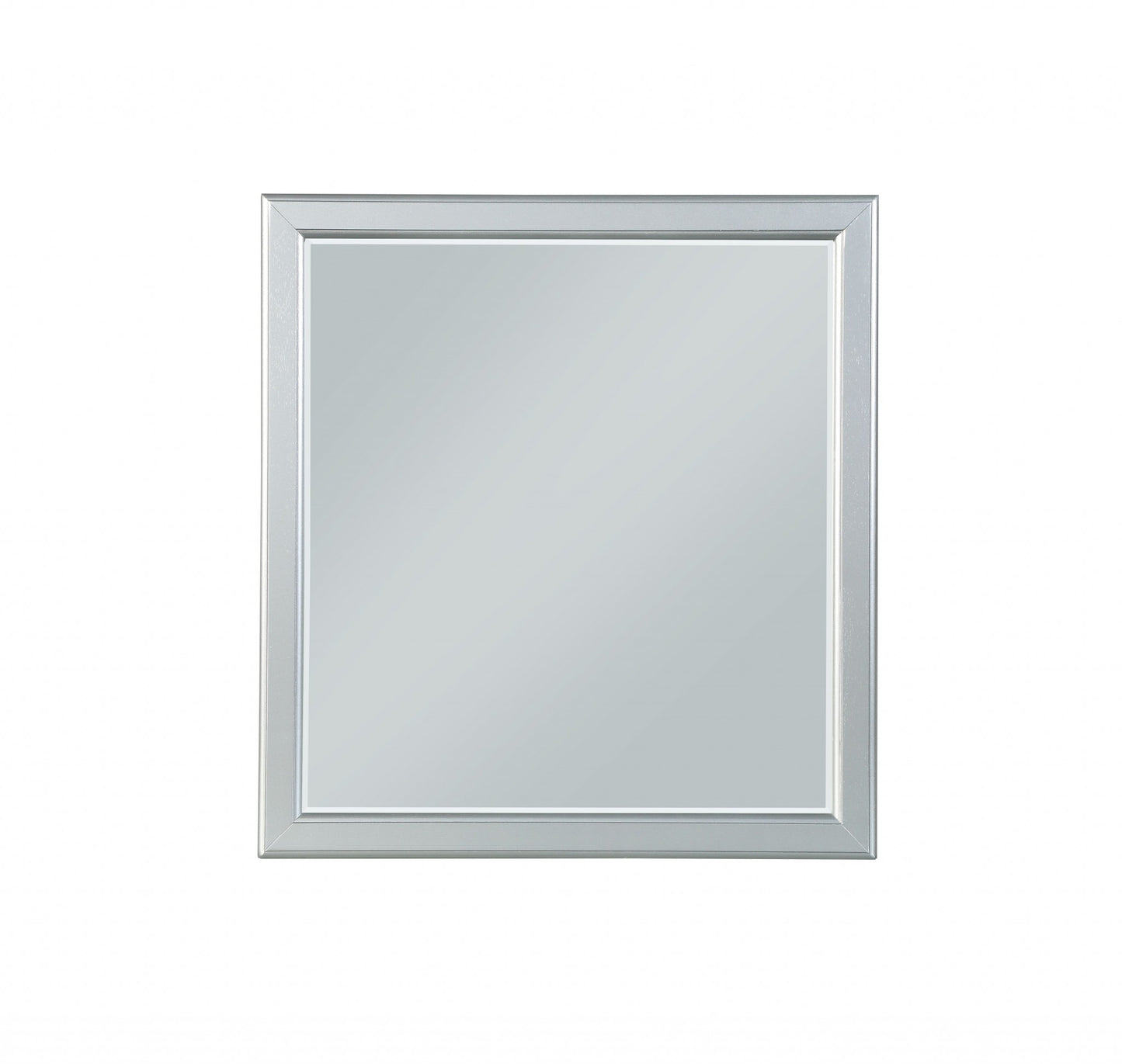 3" X 46" X 48" Antique White Wood Mirror