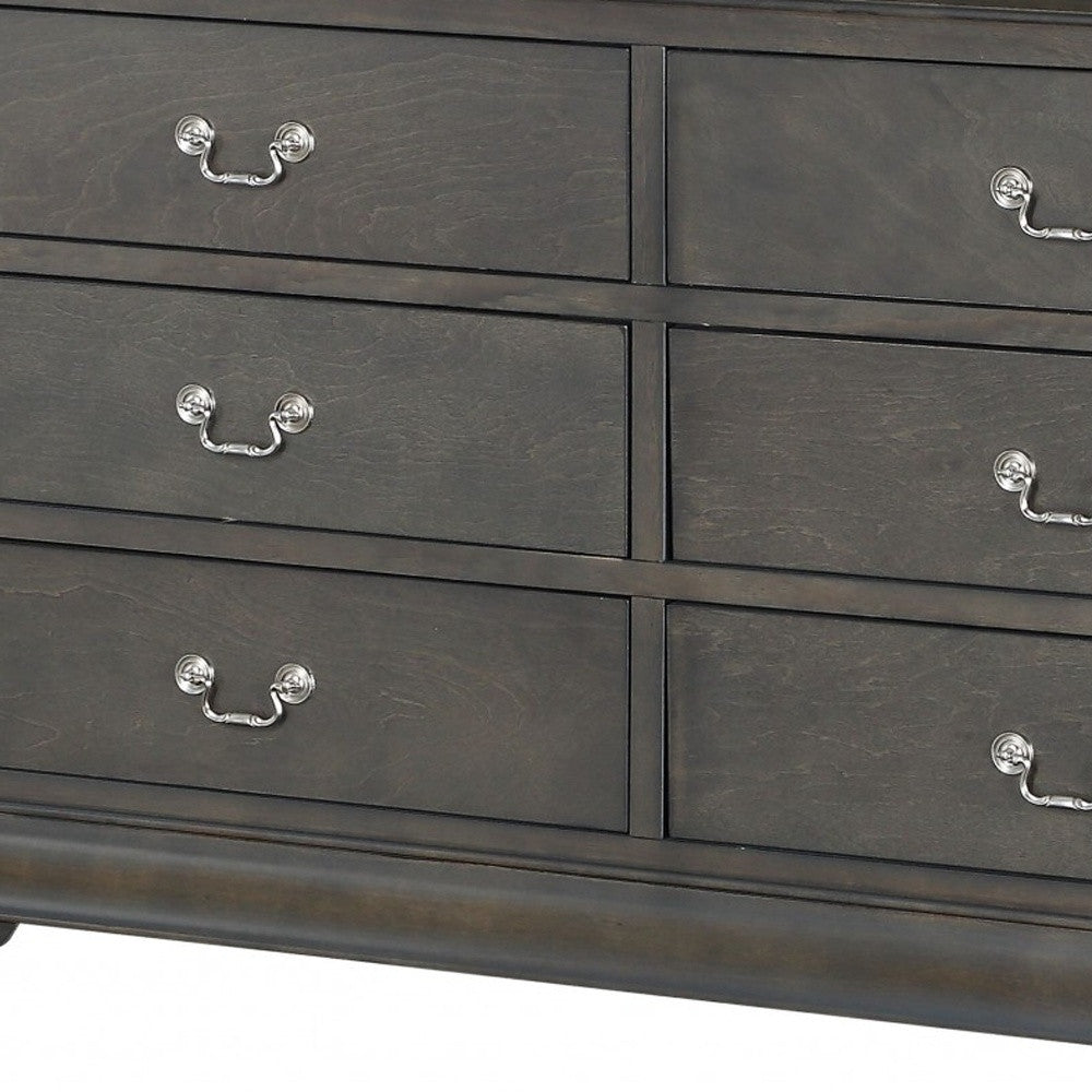 18" X 60" X 34" Platinum Wood Dresser