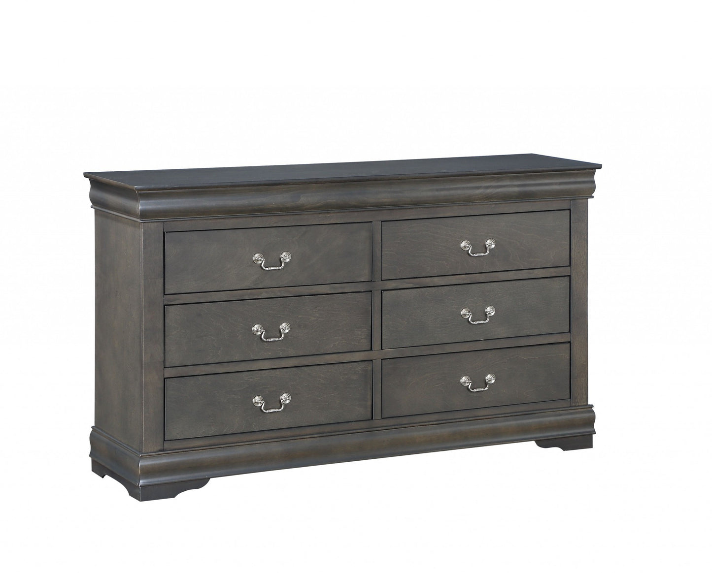 18" X 60" X 34" Platinum Wood Dresser