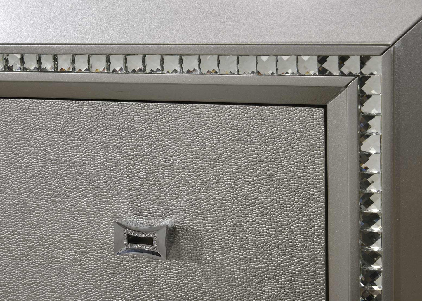 King Beige And Champagne Upholstered Velvettwo Drawers Bed