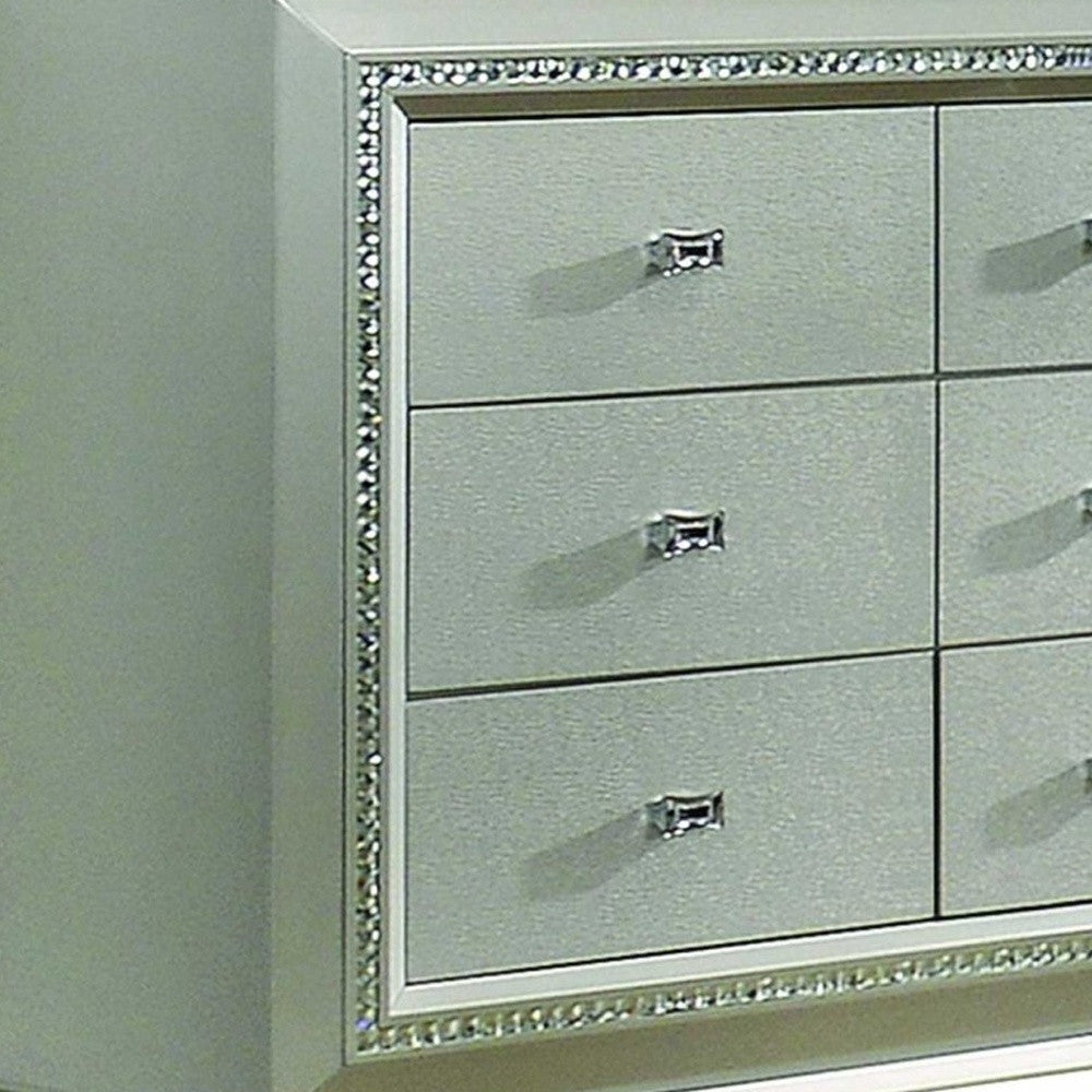 18" X 66" X 39" Champagne Wood Dresser
