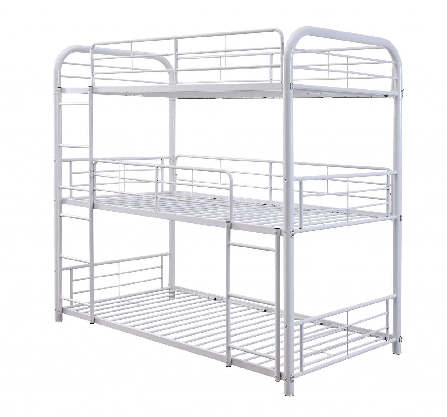 42" X 79" X 74" Gunmetal Metal Triple Bunk Bed - Twin