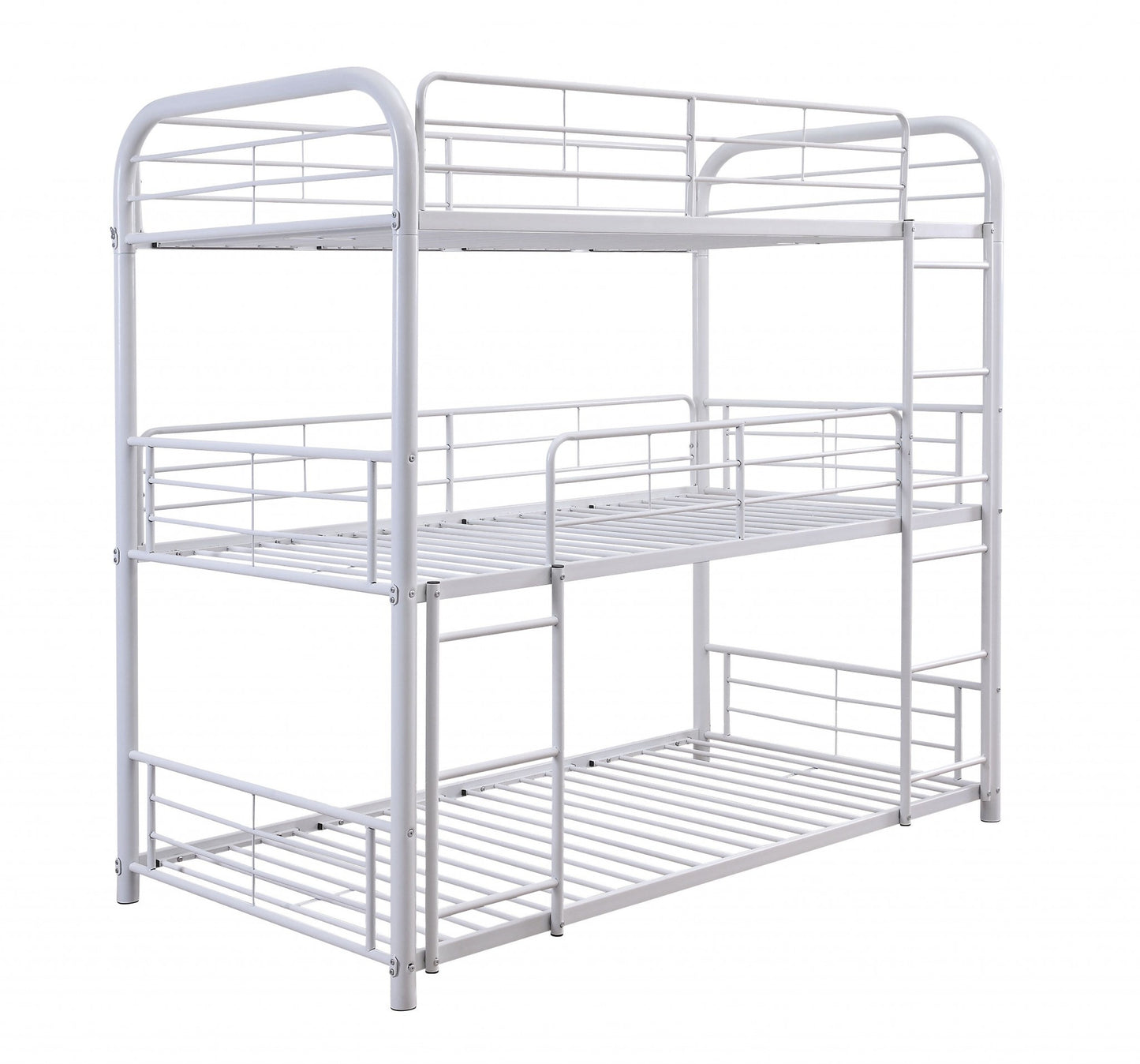 42" X 79" X 74" Gunmetal Metal Triple Bunk Bed - Twin