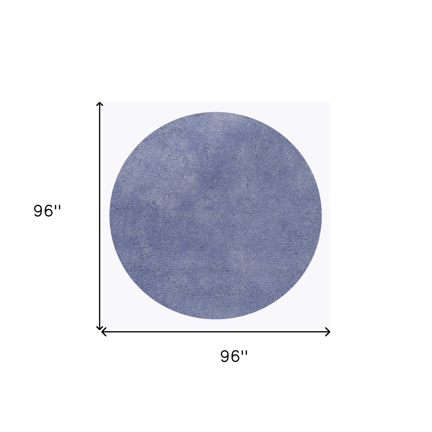 8' Round Polyester Purple Area Rug