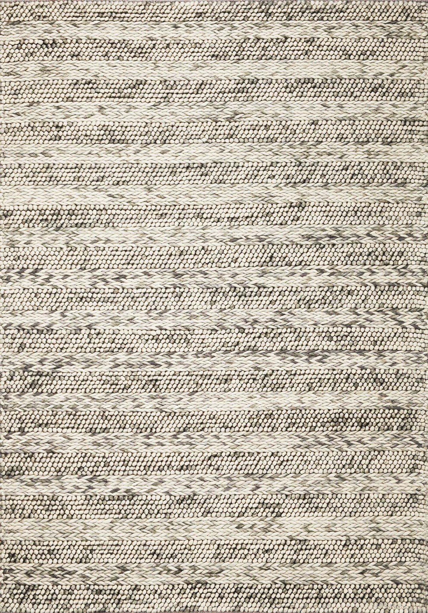 5' X 7' Wool Grey Area Rug