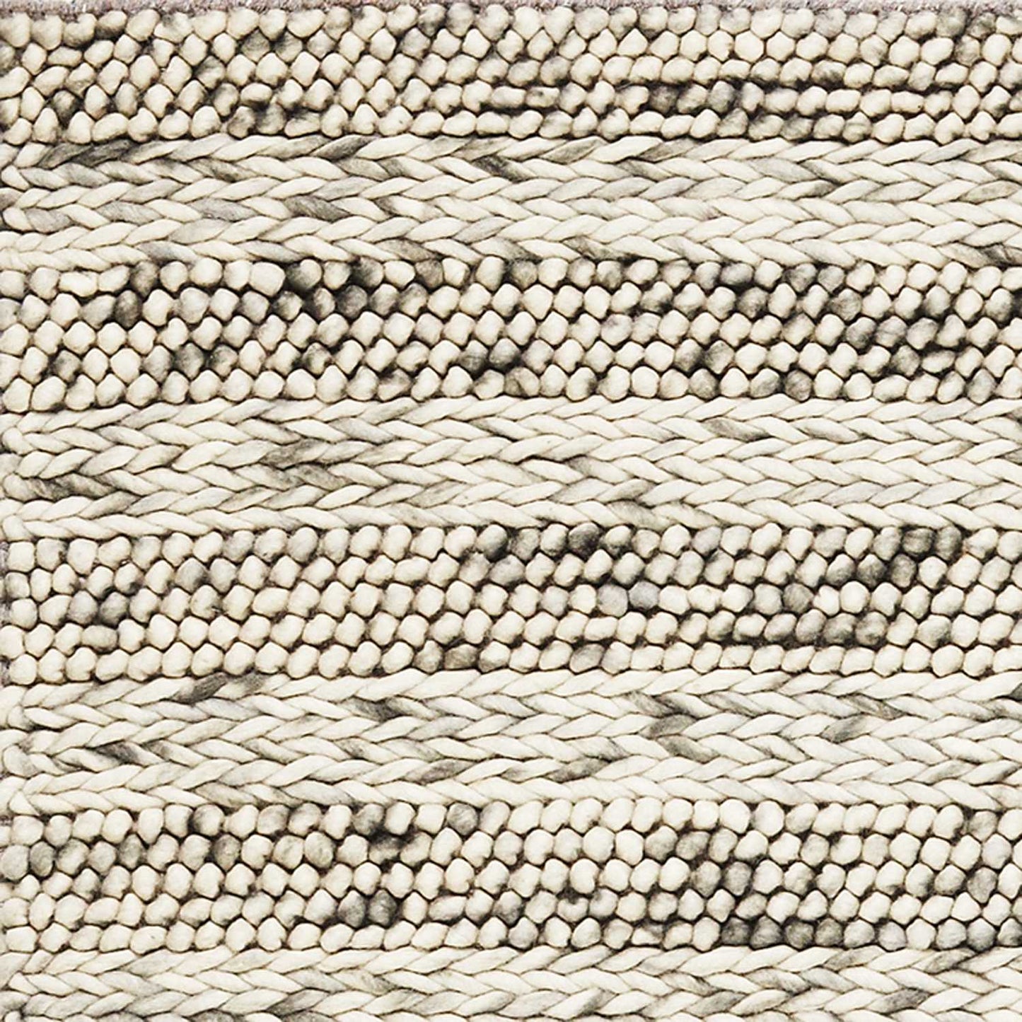 5' X 7' Wool Grey Area Rug