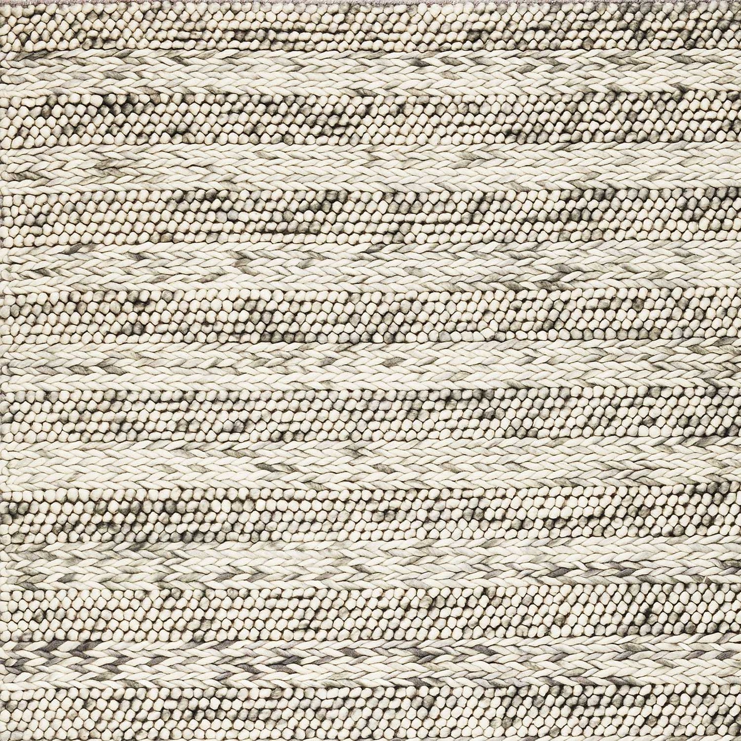 5' X 7' Wool Grey Area Rug
