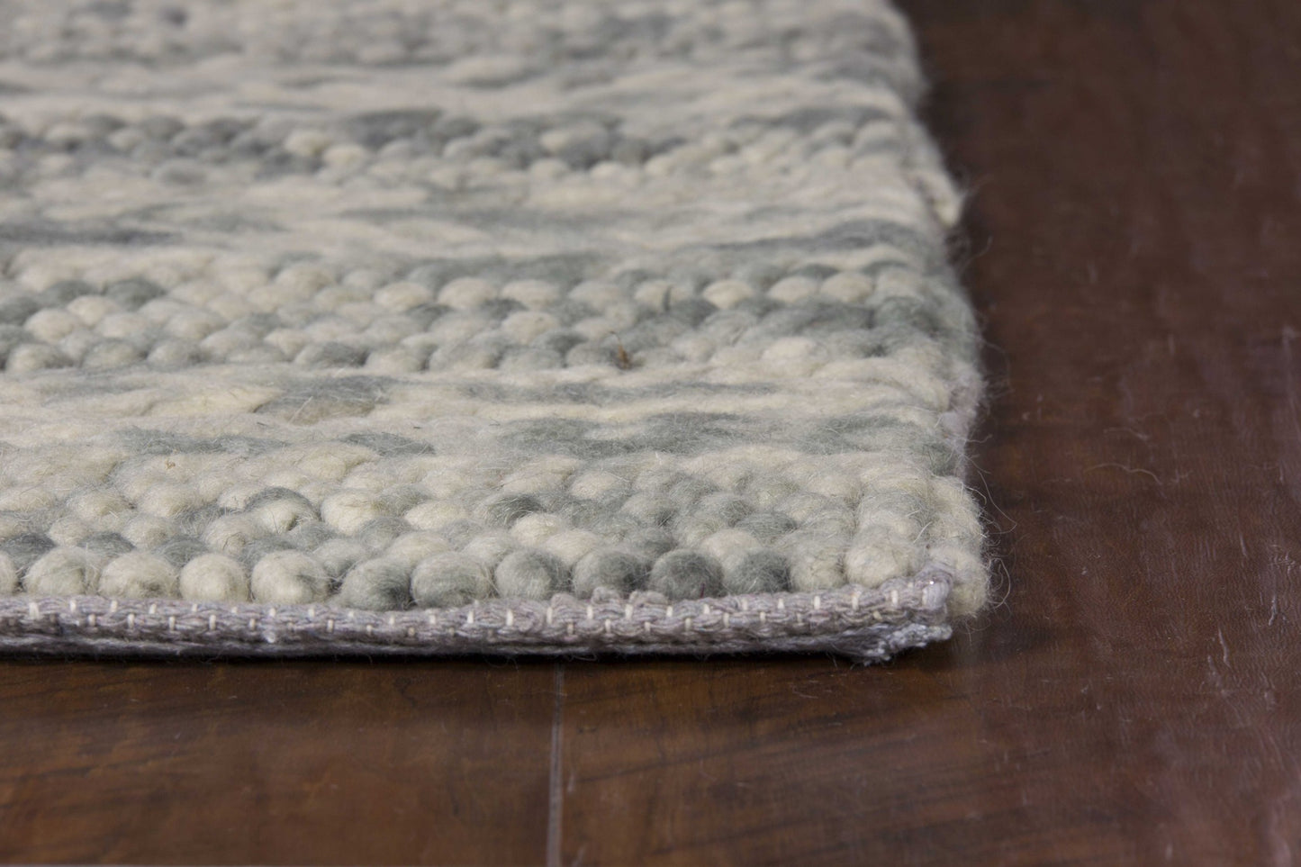 5' X 7' Wool Grey Area Rug