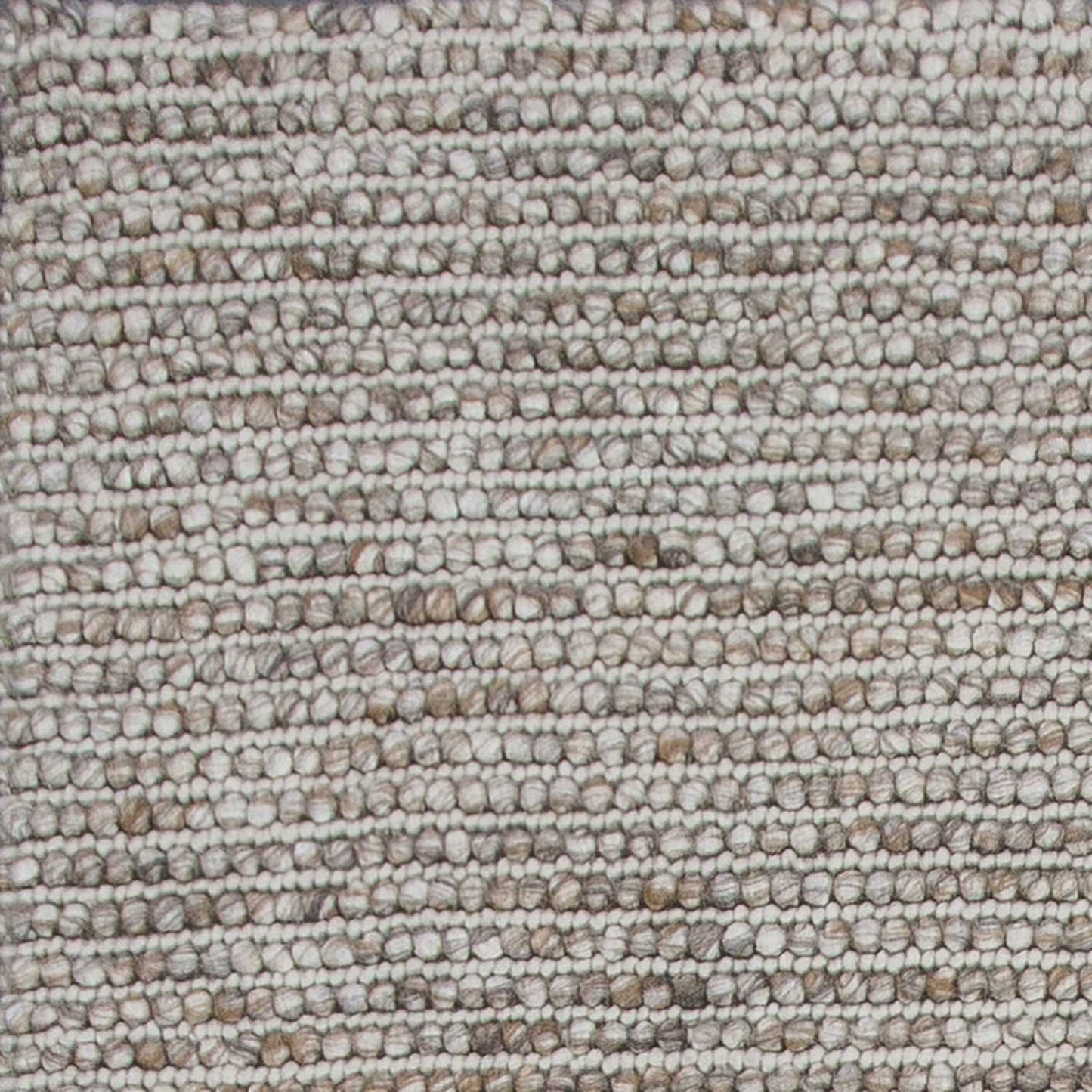 5' X 7' Natural Wool Boucle Berber Style Area Rug