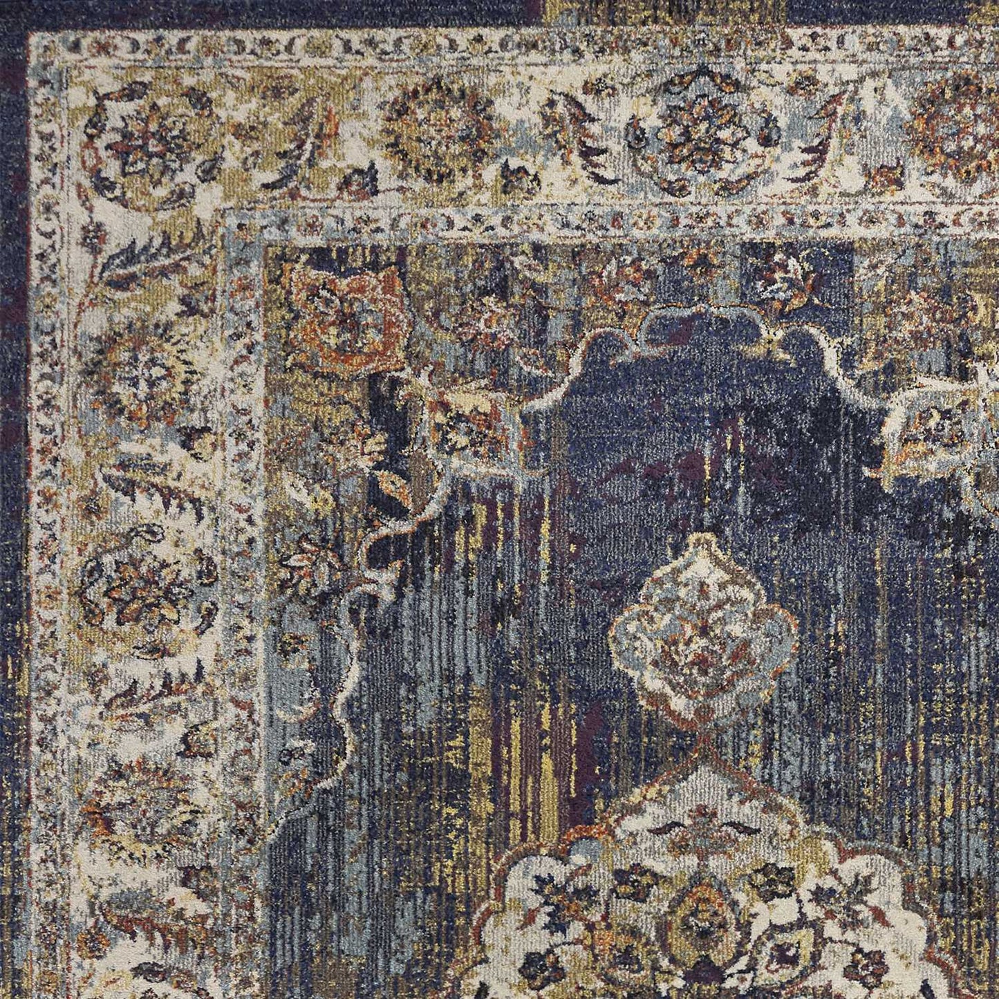 7' X 10' Polypropylene Navy Area Rug