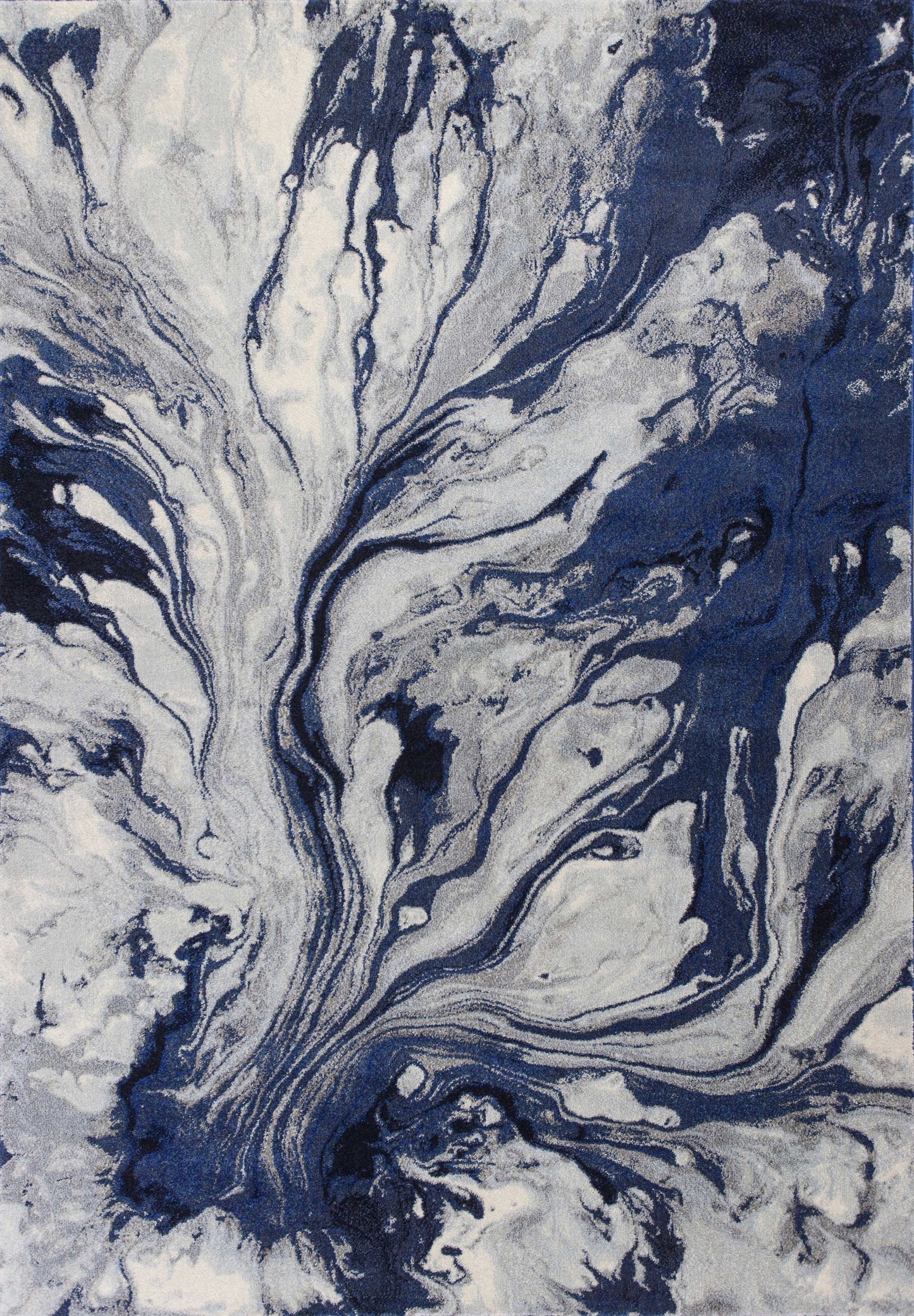 7' X 10' Polypropylene Blue Area Rug