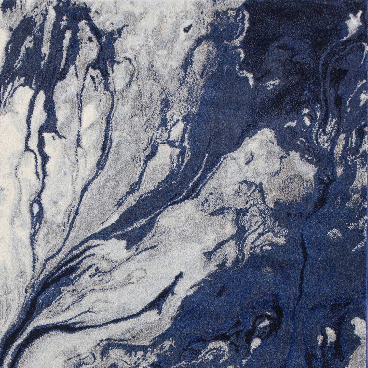 7' X 10' Polypropylene Blue Area Rug