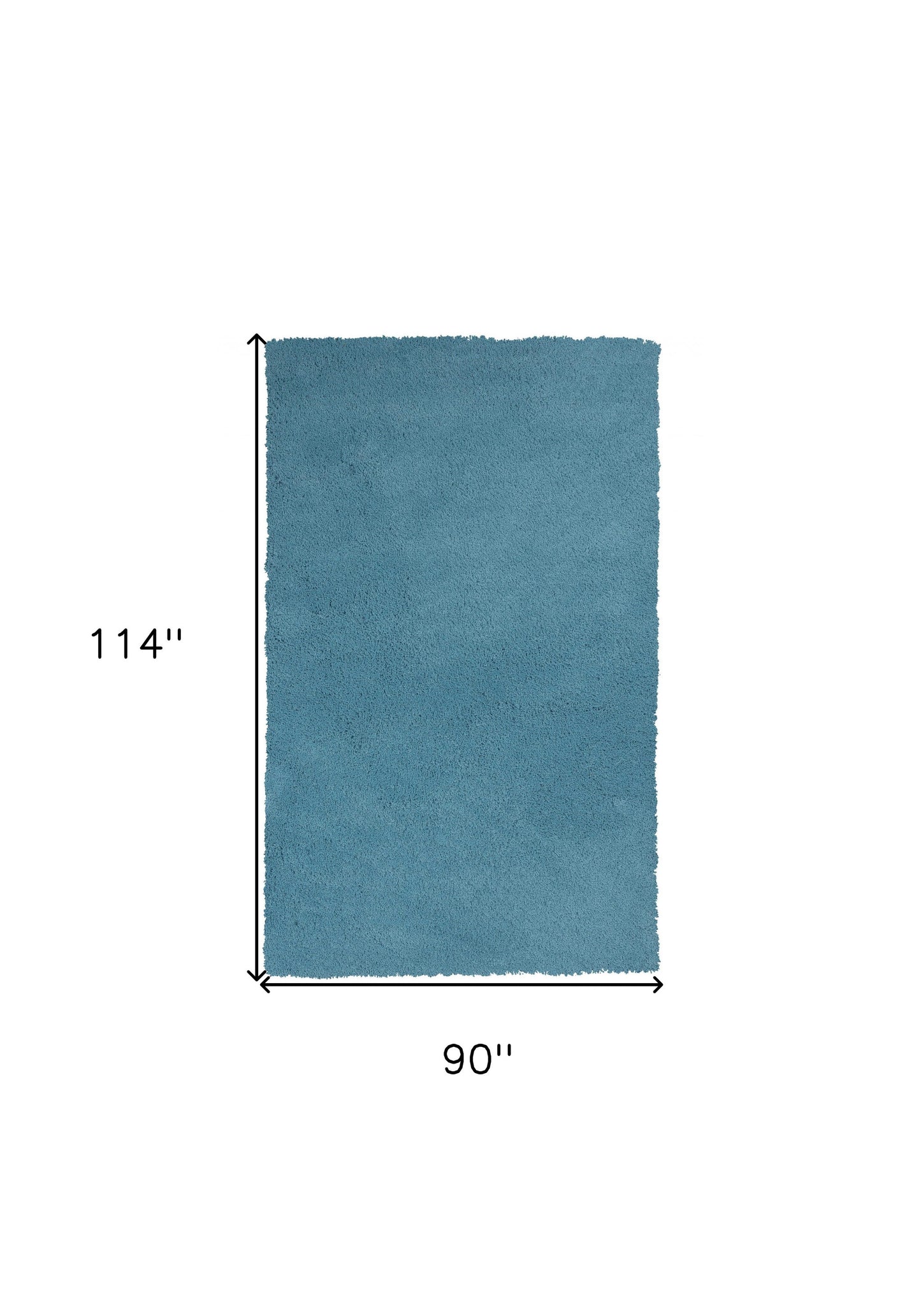 8' Round Polyester Highlighter Blue Area Rug