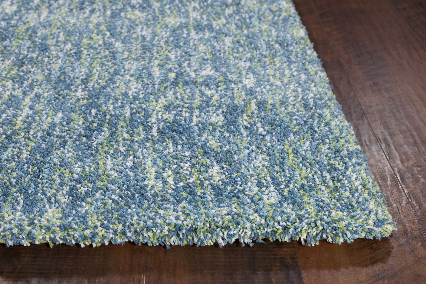8' Round Polyester Seafoam Heather Area Rug