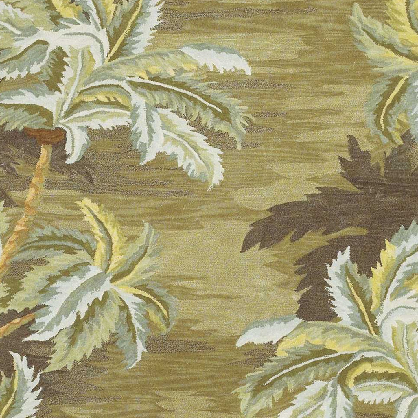 5' Round Wool Moss Area Rug
