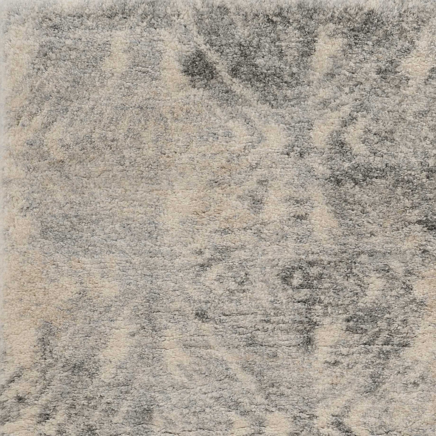 8' X 13' Modern Ivory And Grey Abstract Area Rug
