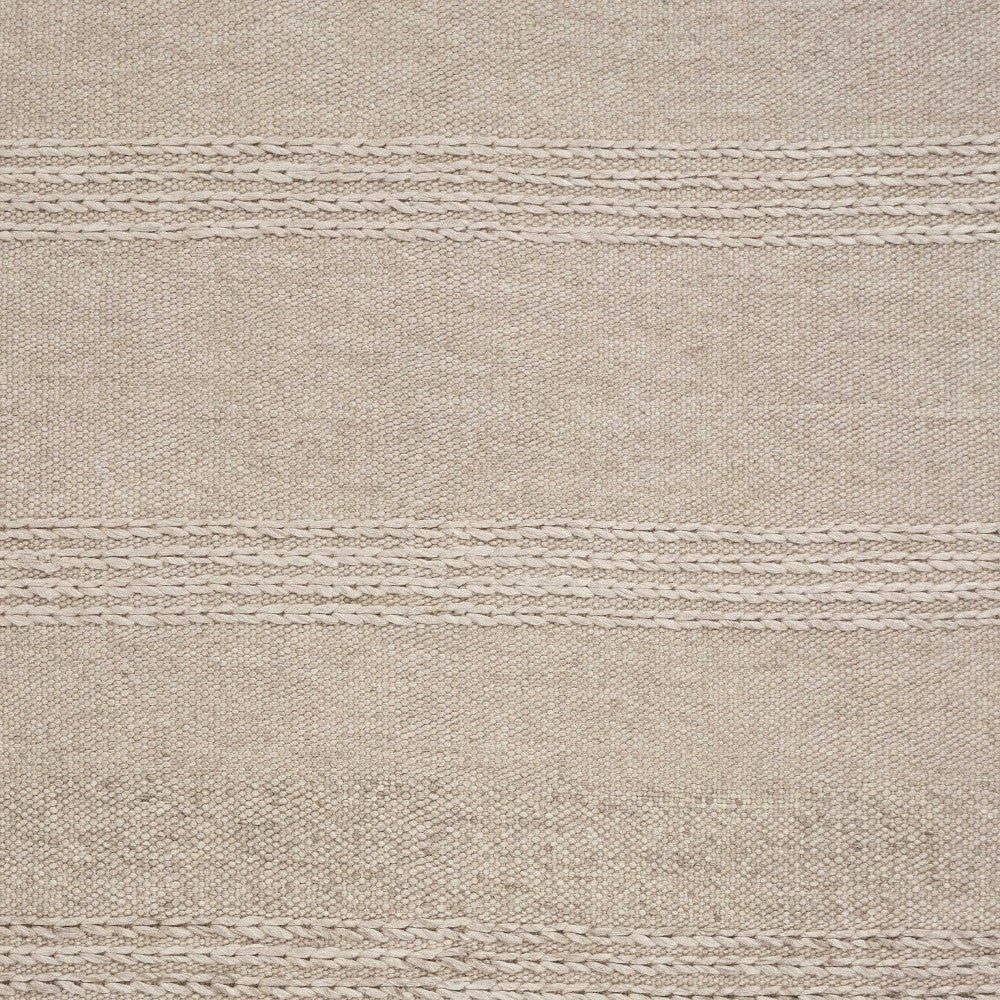 7' X 9' Wool Natural Area Rug
