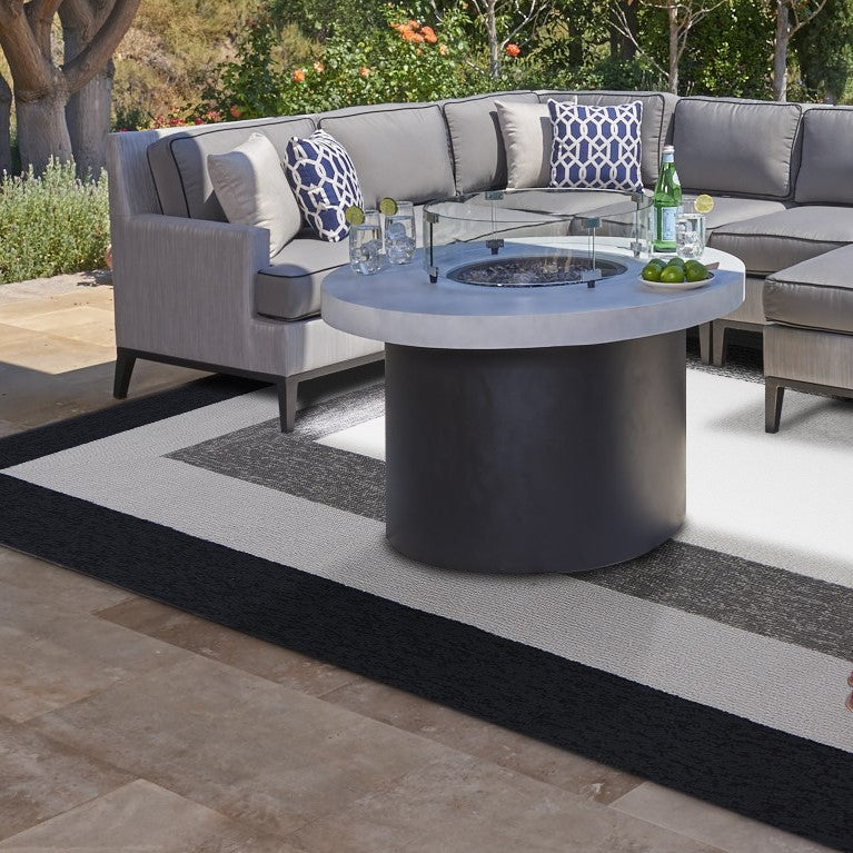 8' X 11' Uv Treated Polypropylene Charcoal Area Rug