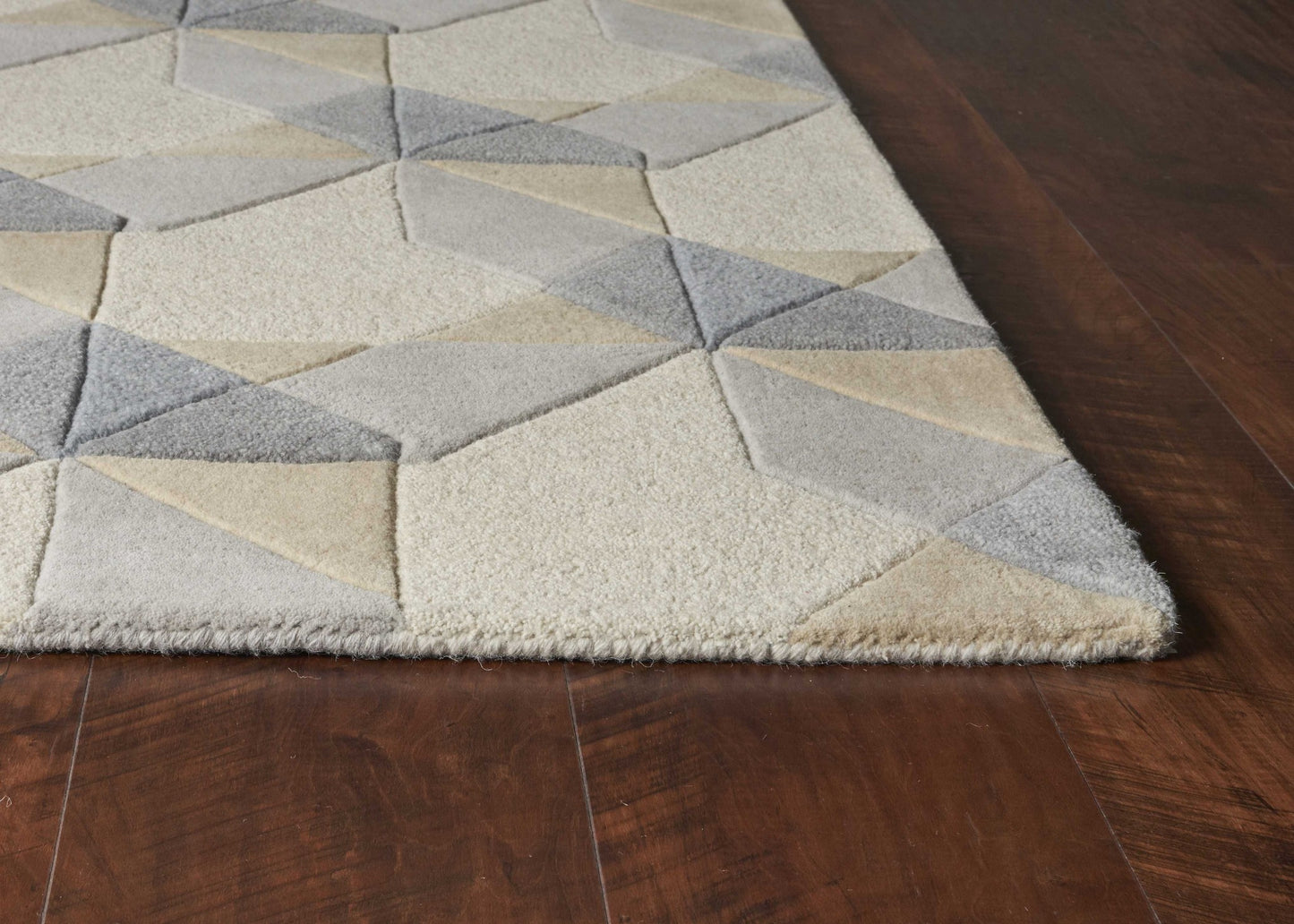 5' X 8' Wool Ivory Or Grey Area Rug