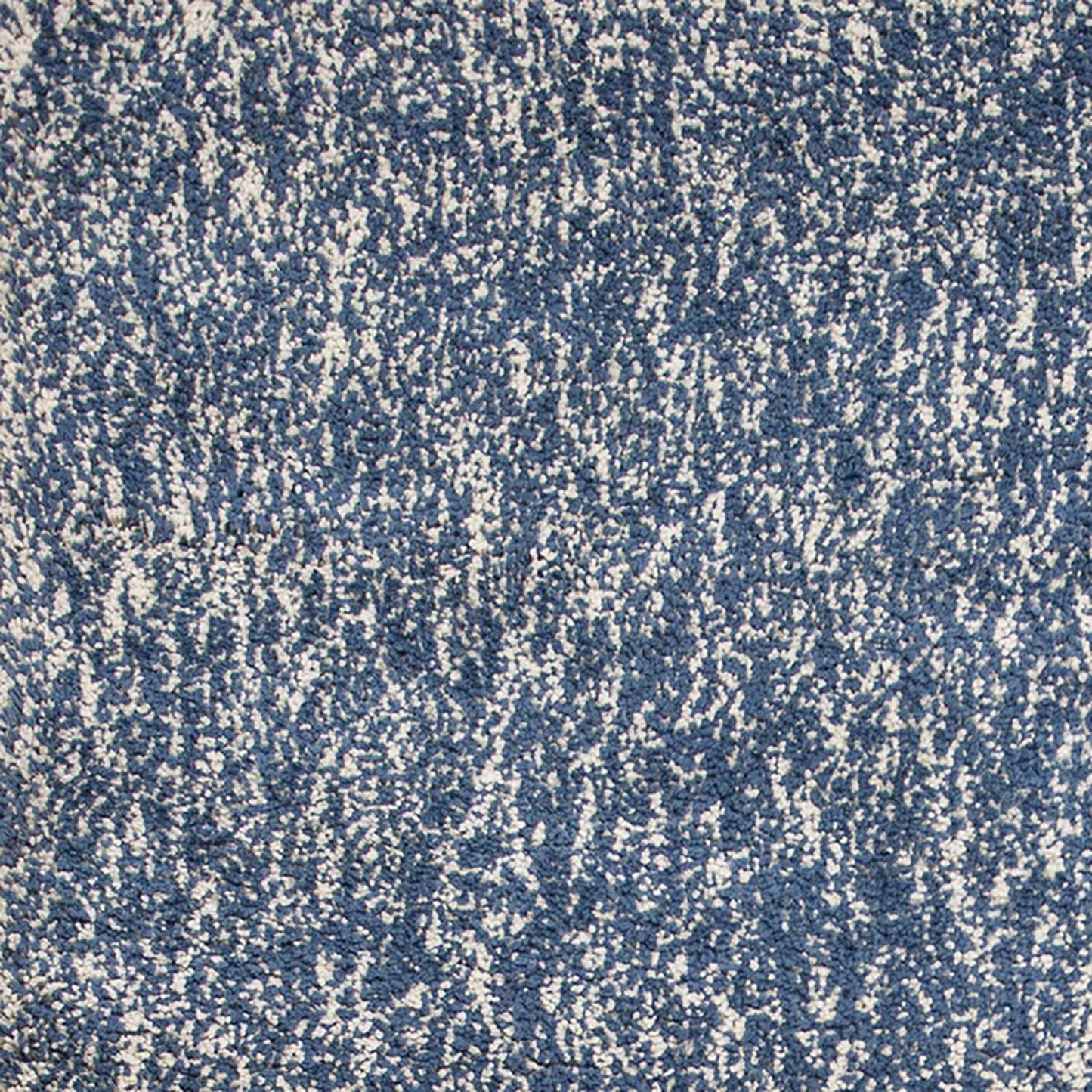 8' Indigo Or Ivory Heather Plain Runner Rug