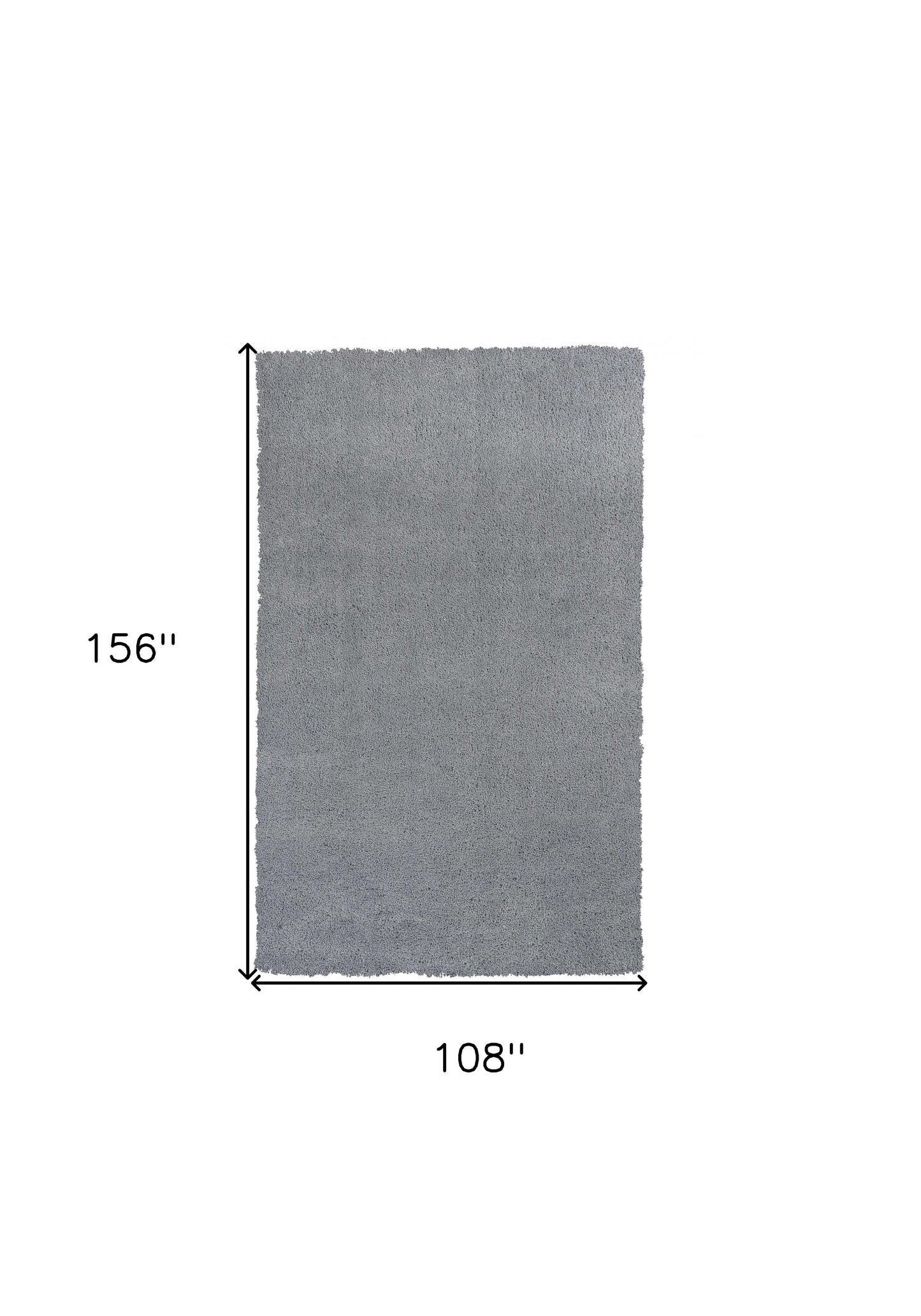 8'X10' Grey Indoor Shag Rug