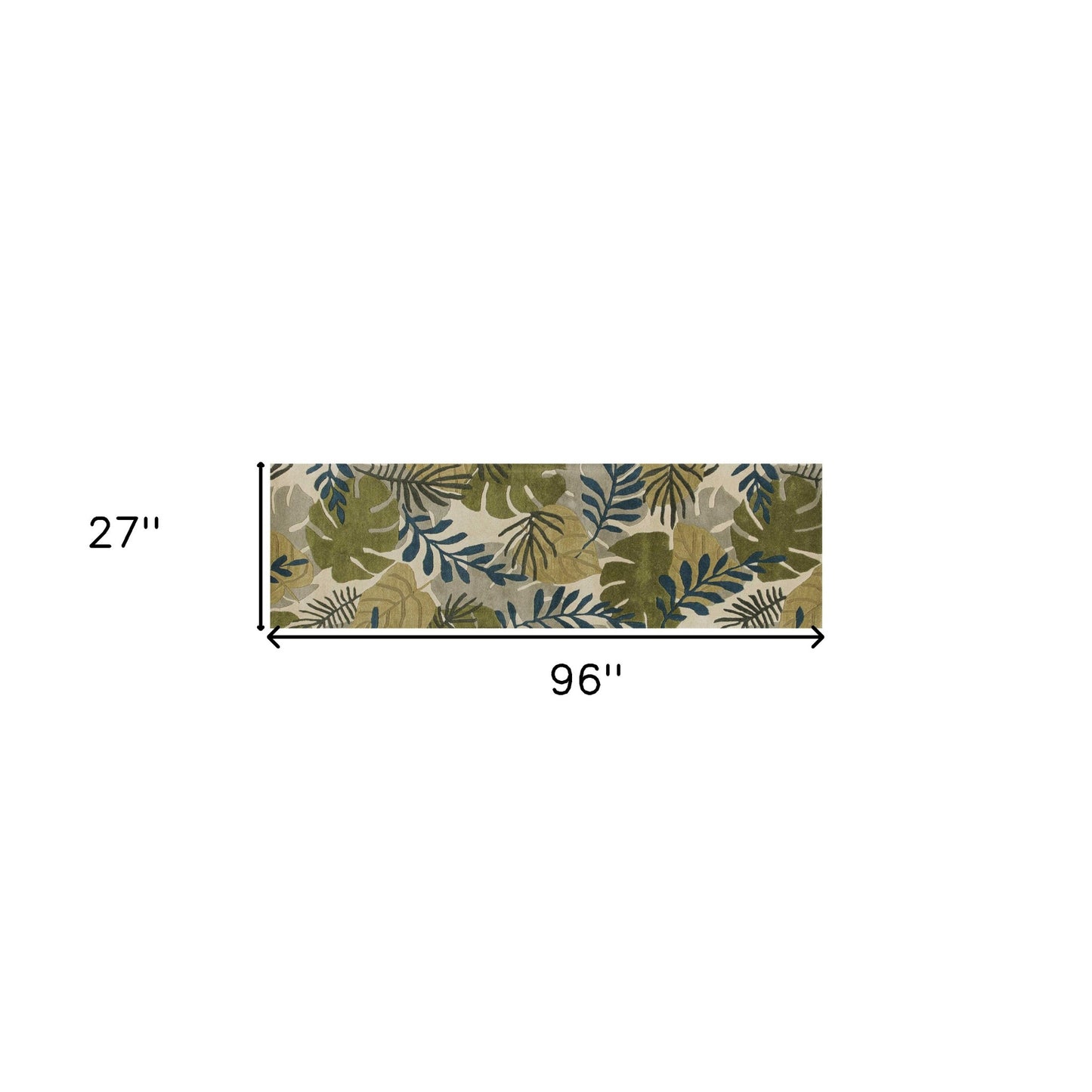 5' X 8' Wool Ivory Area Rug