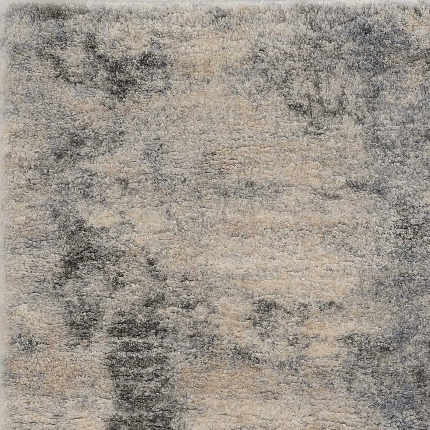 9'X13' Ivory Blue Machine Woven Abstract Indoor Area Rug