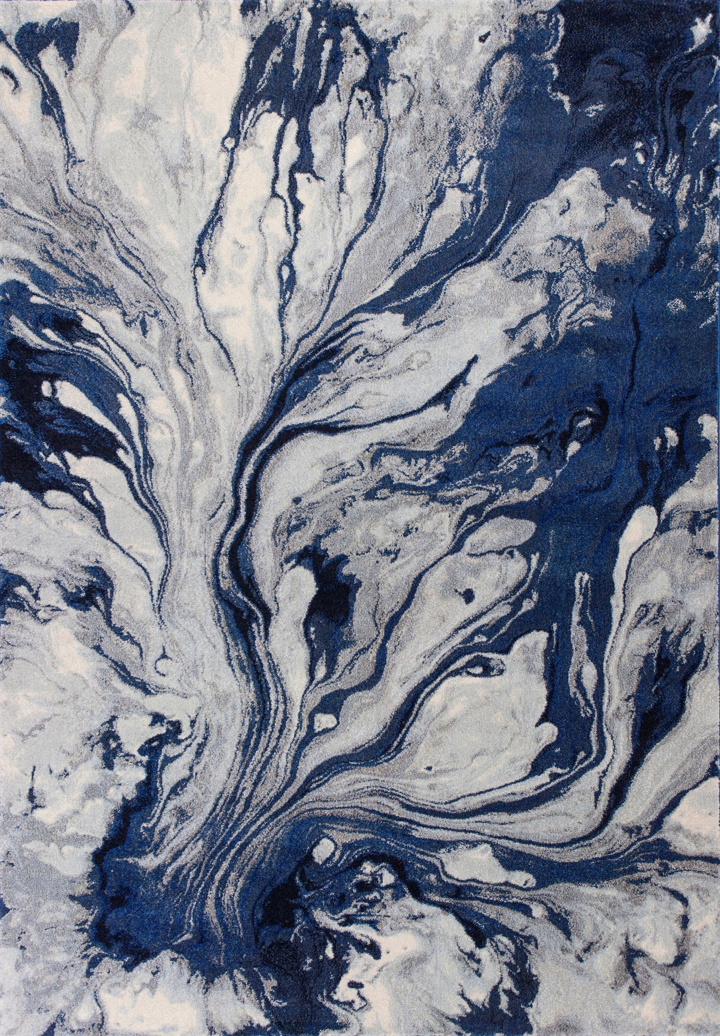 7' X 10' Polypropylene Blue Area Rug